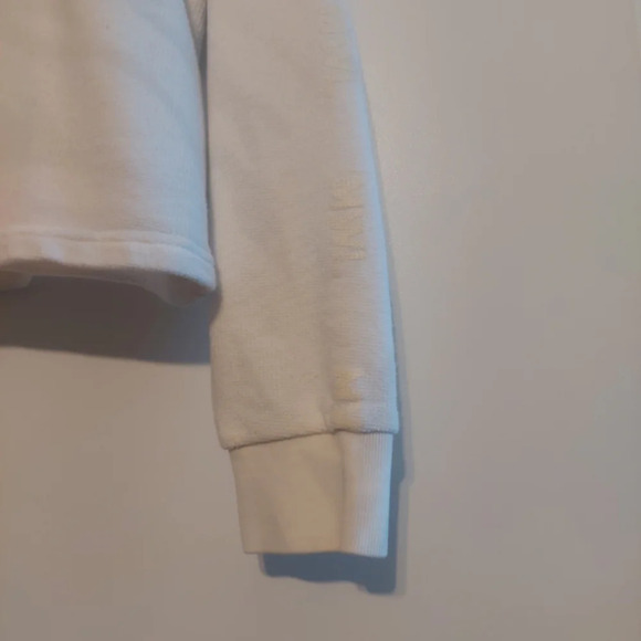 MWL Madewell tie dye knit Crop Sweatshirt in morning mist white M - Picture 7 of 11